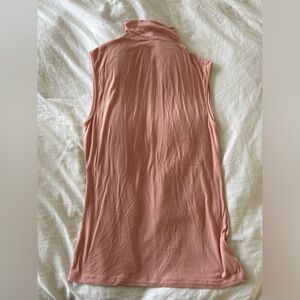 Aritzia Wilfred peachy tank with high neck